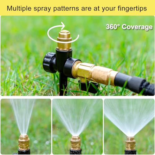 FANHAO Professional Garden Hose Nozzle + 2 Pack Lawn Sprinkler