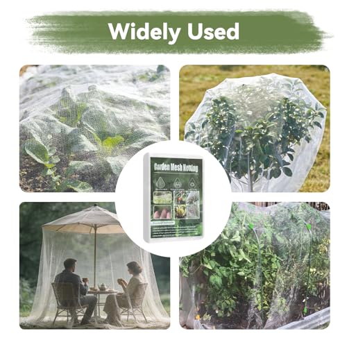 8 * 26 FT Garden Mesh Netting Protect Fruit Vegetable from Birds Bugs - size: 8 * 26 FT