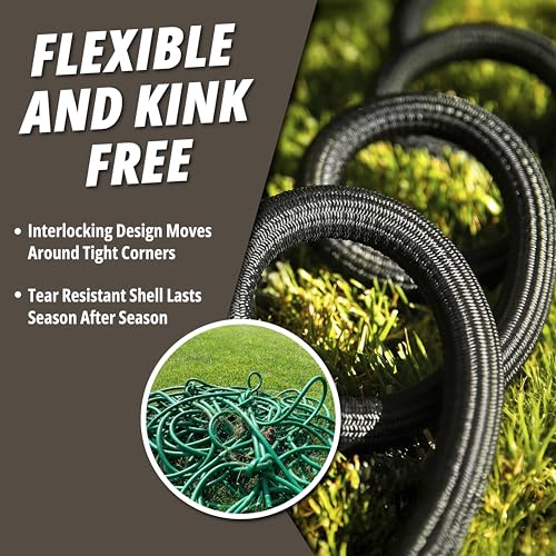 Hydrosteel PRO 50 Ft Heavy Duty Metal Garden Hose with Brass Nozzle
