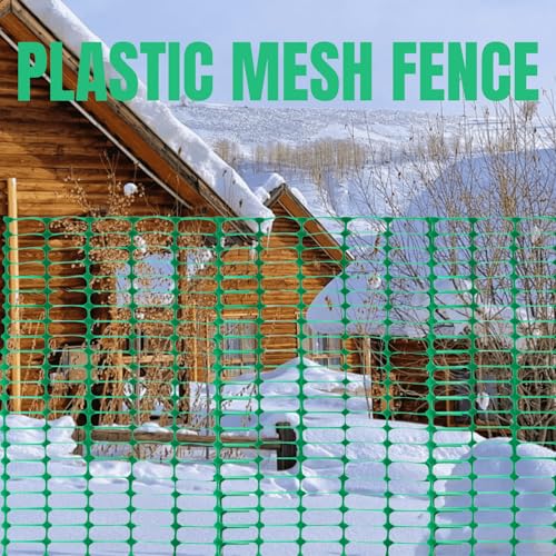 40 inch x 200 feet Plastic Mesh Safety Fence Roll, Reusable Garden Netting Fence Animal Barrier with 100 Zip Ties, Temporary Pool Fence Snow Fence, Poultry, Deer, Dogs, Construction