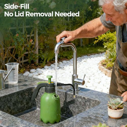 T4U Pump Sprayer 0.5 Gallon, Garden Spray Bottle with Flex Wand - size: Flexible Nozzle