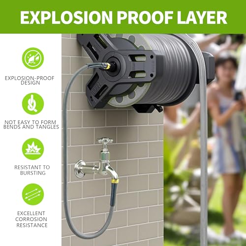 SKYWARD 3ft short garden hose,Nylon Braid,F/M Connector, No Kink, Flexible - size: 3ft