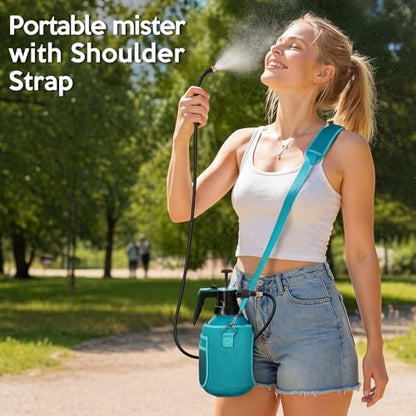 Personal Mister, 2 in 1 Water Spray Bottle with 3.3ft Mist Line, Blue, 2L - color: Blue, size: 2L