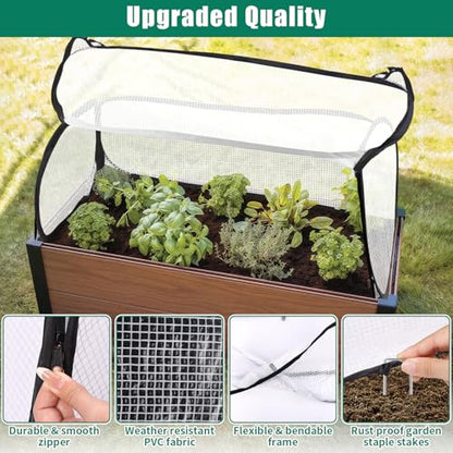 2 Pack Garden Covers for Raised Beds, 45"X22"X16", Freeze Protection - size: 2Pack
