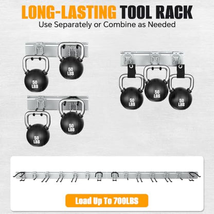 Ultrawall Wall Mounted Garage Tool Organizer, Yard Tool Organizer Rack
