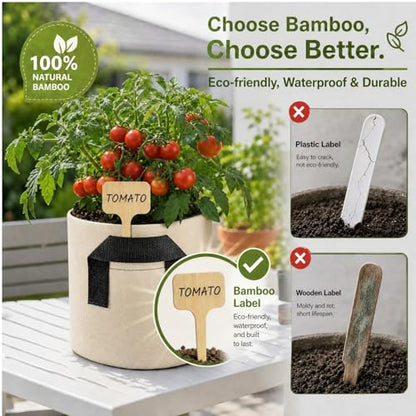 5 Gallon Grow Bags 5-Pack, 300G Thick Fabric Pots, Reinforced Handles - size: 5 Gallon