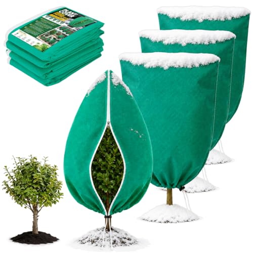 NONMON 4 Pack Plant Covers Freeze Protection 31.5" x 47" - size: 31.5" x 47" - 4 Pack