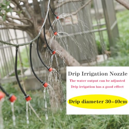QRITY 20Pcs 1/4" Adjustable Drip Irrigation Emitters for 4mm/7mm Tube - size: E