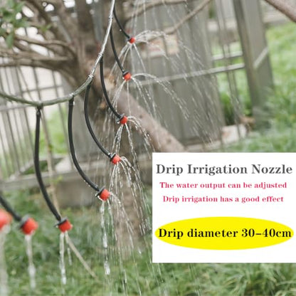 QRITY 20Pcs 1/4" Adjustable Drip Irrigation Emitters for 4mm/7mm Tube - size: E