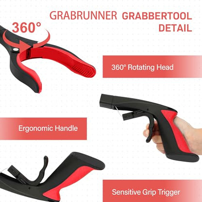 Grabber Reacher Tool - 32” Reacher Grabber Tool with Strong Magnetic and Swivel Head - Heavy Duty Pick Up Stick Grabbers for Seniors, Trash, Surgery Recovery Must Haves Gifts(Red) - size: Dark Red (Pack of 1)