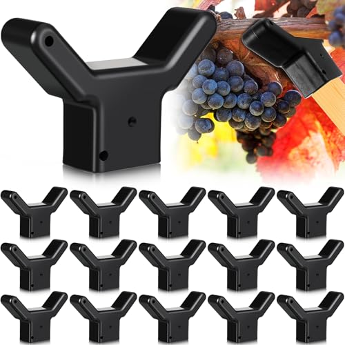 Yungyan 16 Pcs Tree Branch Supports Plastic Brace for Orchards, Black - color: Black
