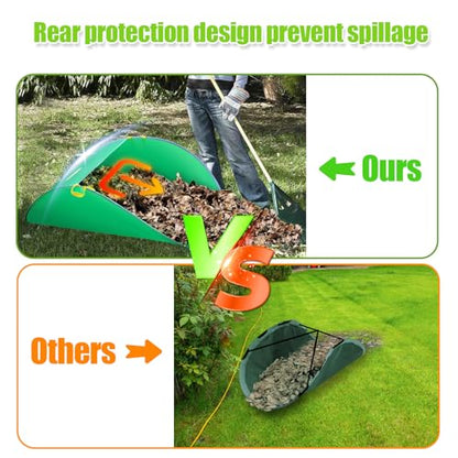 UQM Leaf Collector, Portable Pop Up Leaf Bags, Foldable Leaf Pick Up Tools - color: Green-Standard capacity