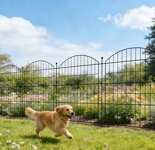 Garden Fence Decor 36 in(H) x 11.6 ft(L), Dog Fence Outdoor for Yard No-Dig Pet Barrier, Animal Proof Fence Metal Garden Fencing Animal Barrier, 5 Panels - size: 36x28Inch-5Pack without Lock