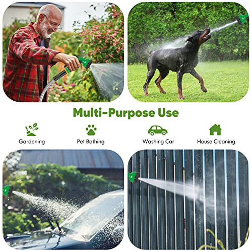 Unywarse Garden Hose 25FT Metal Water Hose with 10 Function Nozzle No-Kink - size: 25ft