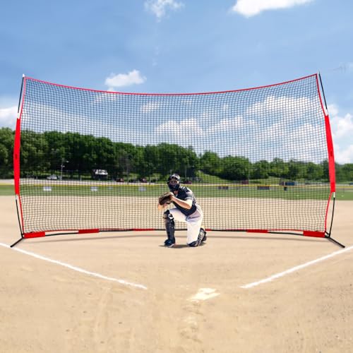 VEVOR Barricade Backstop Net,Multi-Sport Barrier Netting with Carry Bag - color: Black, size: 16 x 10 Ft