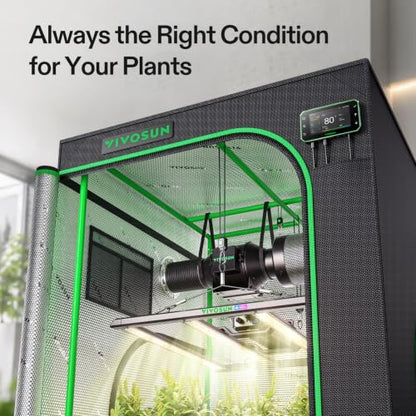 VIVOSUN 3x3 Grow Tent Kit 320W Bar Lumalight E42A+ Smart Control System - size: 3x3