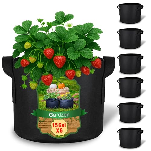 Gardzen 15 Gallon Grow Bags 6-Pack - size: 15 Gallons