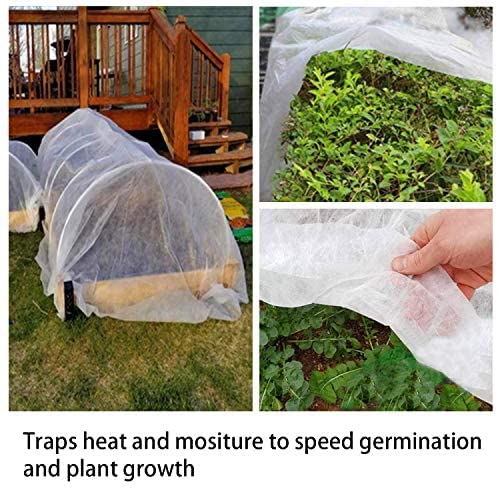 Alpurple Winter Plant Covers Freeze Protection - 19.6 x 6.5 Feet Warm Rectangle Plant Protection Cover, Frost Cloth Blanket Protecting Fruit Tree Potted Plants from Freezing Animals Eating - color: 19.6 x 6.5 Feet