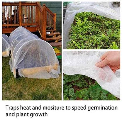 Alpurple Winter Plant Covers Freeze Protection - 19.6 x 6.5 Feet Warm Rectangle Plant Protection Cover, Frost Cloth Blanket Protecting Fruit Tree Potted Plants from Freezing Animals Eating - color: 19.6 x 6.5 Feet