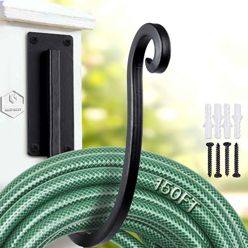 Garden Hose Holder Outside: Wall Mount Water Hose Holder - 8Inch Heavy Duty Garden Water Hose Hanger for Outside Hose Storage - color: A-1PC-8“