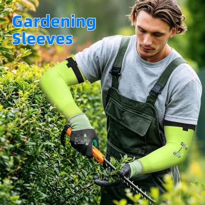 Schwer 18in AIR-SKIN A6 Cut Resistant Arm Sleeves for Gardening, S901 - color: Yellow, size: 18 In-1 Pair