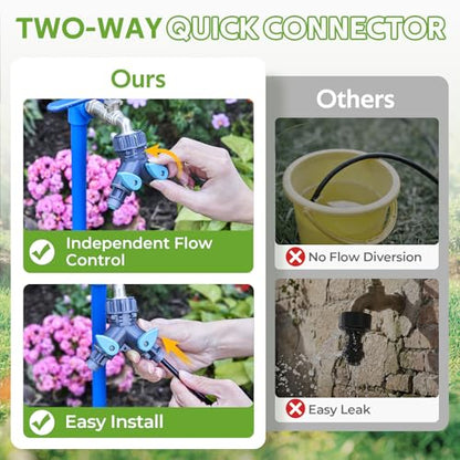 HIRALIY 100FT Misting Irrigation Kit