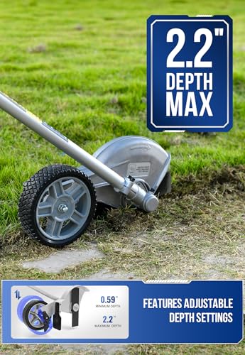 Wild Badger Power Edger Lawn Tool 9" 2T Cutting Blade Lawn Edger Attachment up to 2.2" Depth