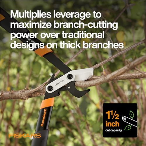 Fiskars 18” PowerGear2 Garden Bypass Loppers, 1.5" Capacity Tree Trimmer - style: 18 in