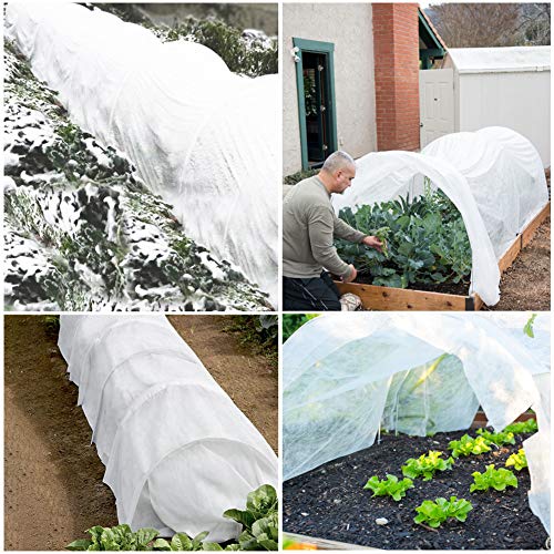 REMIAWY Plant Covers Freeze Protection, 10FTX33FT Frost Cloth Plant Cover Blanket for Outdoor Plants Floating Row Covers for Garden Vegetables Raised Beds Insect Protection Season Extension