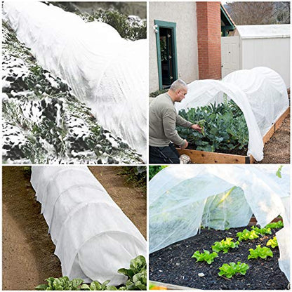 REMIAWY Plant Covers Freeze Protection, 10FTX33FT Frost Cloth Plant Cover Blanket for Outdoor Plants Floating Row Covers for Garden Vegetables Raised Beds Insect Protection Season Extension