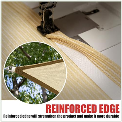ColourTree 8' x 19' Grey Rectangle Sun Shade Sail for Patio