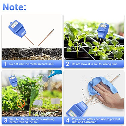Dr.meter Soil Moisture Meter for Plants, Plant Water Gauge Test Kit - color: Blue