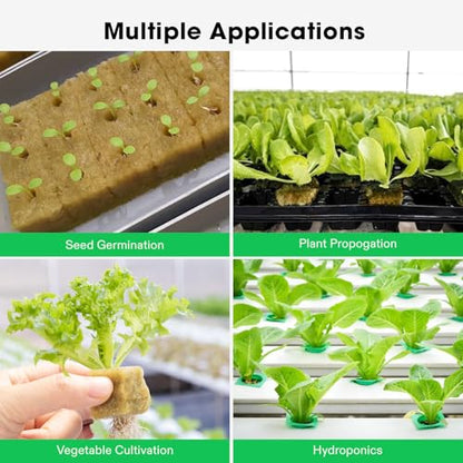 VIVOSUN 1" Rockwool Cubes, 100 Plugs Grow Cubes - size: 1"-100 Plugs