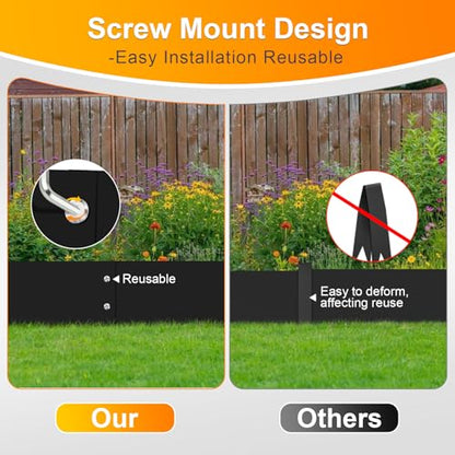 20ft. 40" L × 8" H Metal Landscape Edging, 6 Pack Garden Border - size: 8 Inch