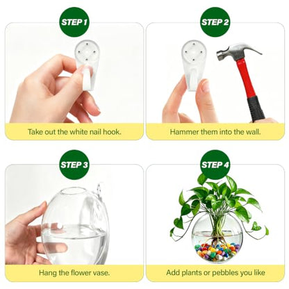 Window Propagation Stations, Wall Hanging Planters for Hydroponics