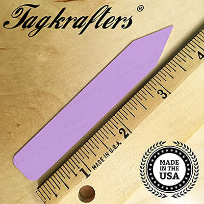4" x 5/8" Lilac Premium Pot Stakes - 400 Pcs - Plastic Plant Tags and Labels - Nursery Garden Tree Labels Waterproof Writeable | Made in The USA |