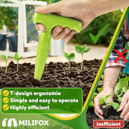 Seed Planter Tool, T-Handle Seed Dibber, Light Green, 1 Pack - color: Light Green, 1-Pack