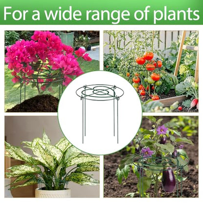 Peony Cages and Supports Pack 3 PCS,15.8" Dx23.6 H Heavy Duty Plant Support Cage Set for Hydrangeas, Roses and Tomatoes,– Garden Stakes & Plant Cages for Outdoor Plants(15.8" Wx23.6 H-3 Pack) - size: 15.8" Wx23.6" H-3 Pack