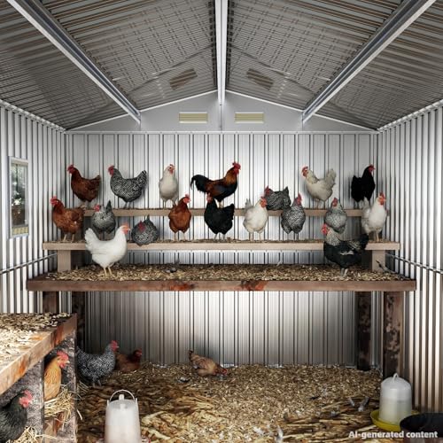 Verdeluxe 8x10FT Metal Shed & Outdoor Storage Shed with Lockable Doors - size: 8*10FT(Base Not Included)