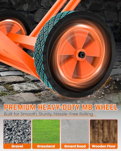 Plant Caddy with Wheels, 176Lbs Heavy Duty Plant Dolly Cart - color: Orange