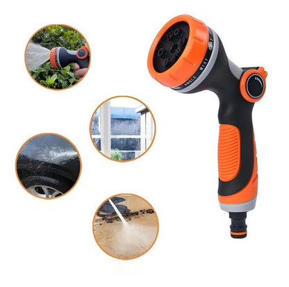 Garden Hose Nozzle with 10 Adjustable Patterns,2 Packs High Pressure Thumb Control Hose Nozzles for Watering Lawn, Car Washing and Pets Washing