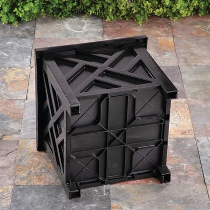 Miles Kimball Black Chippendale Planter, Artificial Flowers and Planters - color: Black