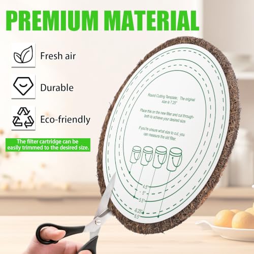 8Pcs 7.25" Activated Charcoal Filter Replacement for Kitchen Compost Bins