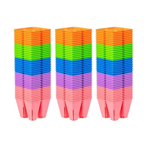 Bootstrap Farmer 4 Cell Inserts for 1020 Trays, 120 Pack | Color Coded Seed Starting Plugs with Air Prune Slits | Heavy Duty Reusable Plastic for Commercial Growers | Made in USA - color: Multicolor, size: 120-pack