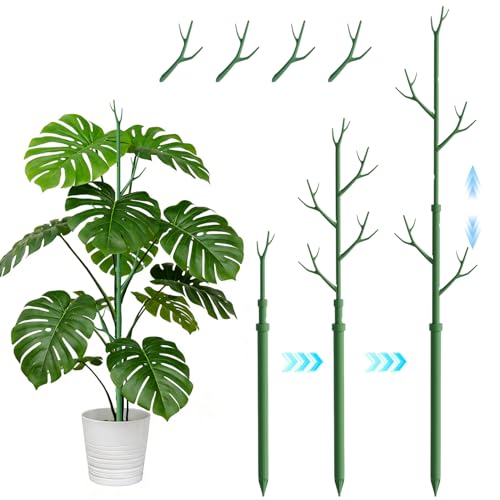 Telescoping Monstera Support Stakes, Detachable Plant Sticks 2 Pack - size: 2PACK-43.3in