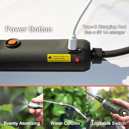 HIFAY ESX-8 Electric Sprayer, Garden Sprayer 2 Gallon,Weed Sprayer in Lawn & Garden,Rechargeable Battery Powered Sprayer with Telescopic Wand,Plant Mister,Indoor Watering Can for Plants (Translucent) - color: Translucent