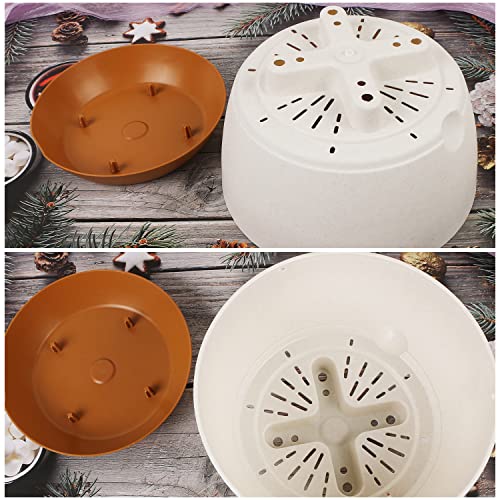 LIYDE 3 Pack Hanging Planters, 8 Inch Small Hanging Pots Self Watering Hanging Planters for Indoor Plants with Drainage Holes and Removable Tray Hanging Basket (Green) - color: Green