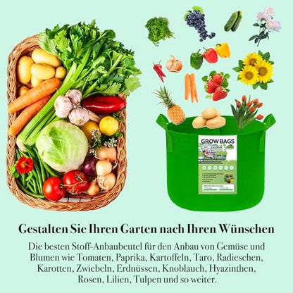 7 Gallon Grow Bags, Colorful Fabric Plant Grow Bags - size: 7 Gallon
