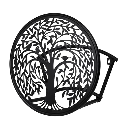 Metal Hose Reel Hose Holders Wall Mounted for Garden - color: Tree of Life