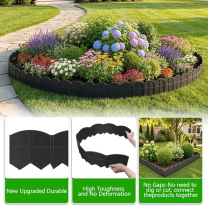Vashly 20Ft Garden Edging 5.9 in Tall Landscape Edging 20 Pcs Garden Border